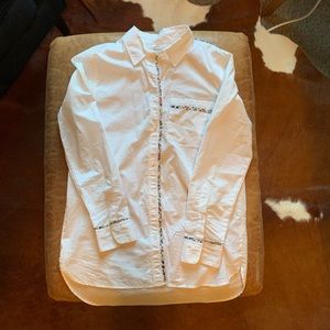 Madewell button down with floral piping